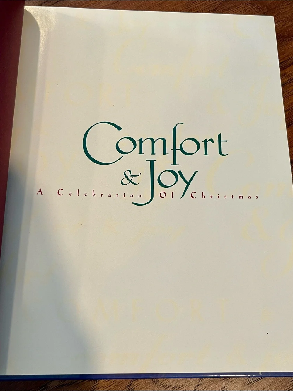 Comfort & Joy Decorative Holiday Book - Blue Hardcover